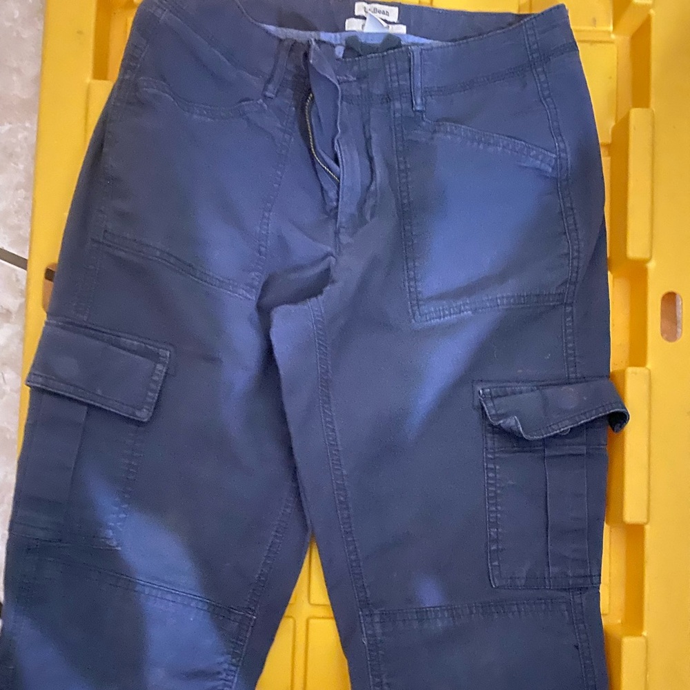 .L. Bean Favorite Fit Cargo Pants Blue 2MT Tall —$32